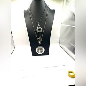 R Tenn Necklace Collection Pewter Necklaces Mid Century Modern Vintage